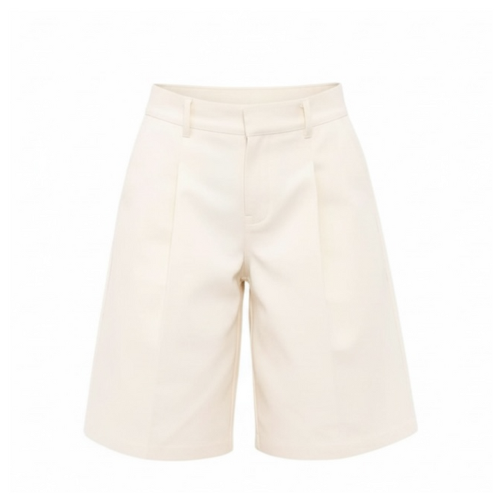 Beige shorts on a white background