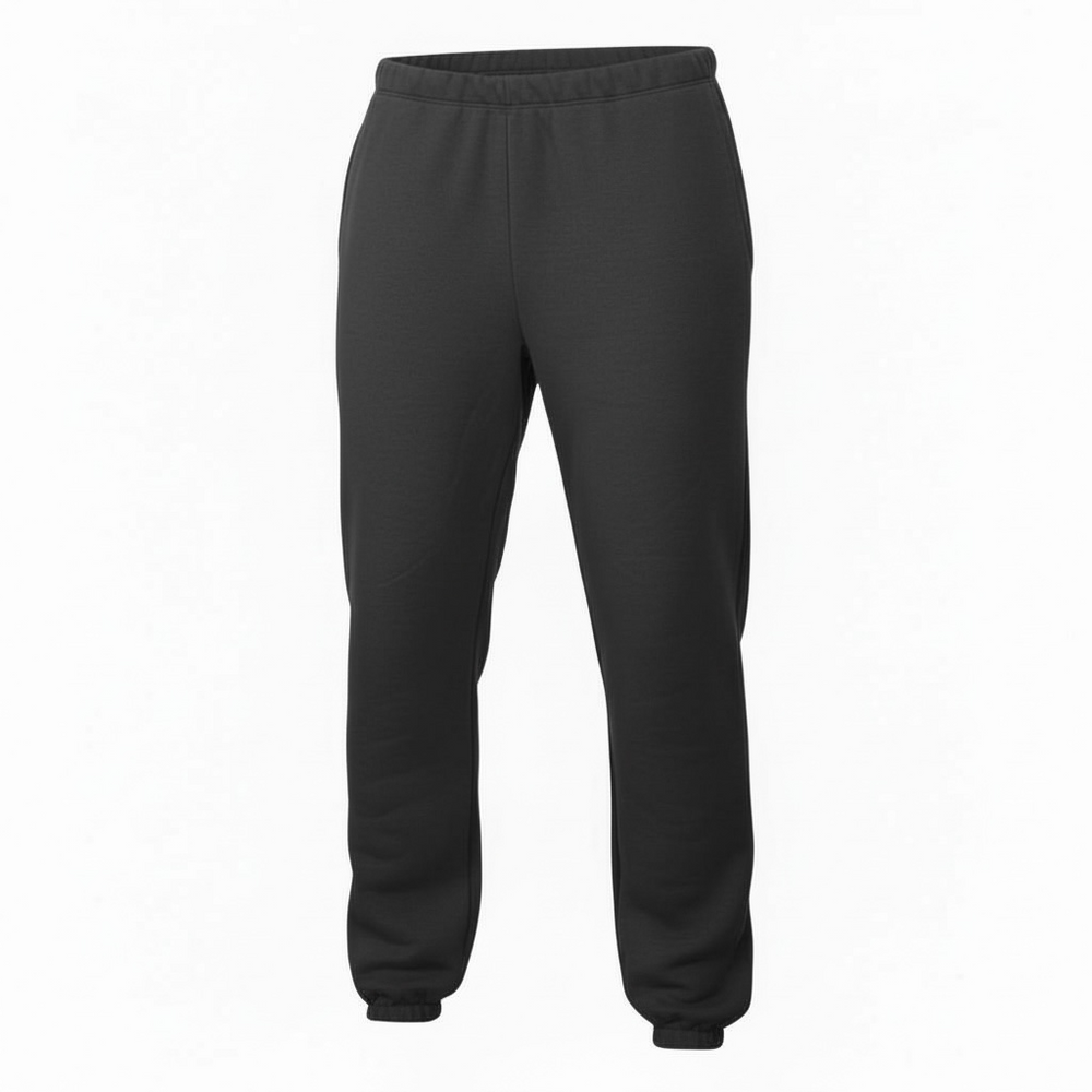 Loud Minds Your Favorite Fleece Joggers in charcoal organic cotton fleece, oversized, front view