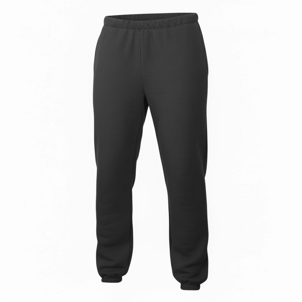 Loud Minds Your Favorite Fleece Joggers in charcoal organic cotton fleece, oversized, front view